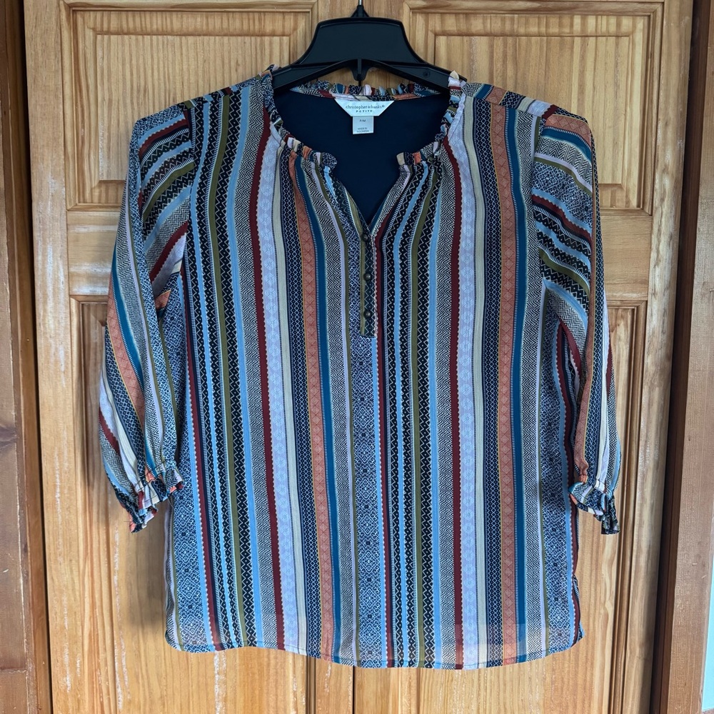 Christopher & Banks Multicolor Striped Blouse